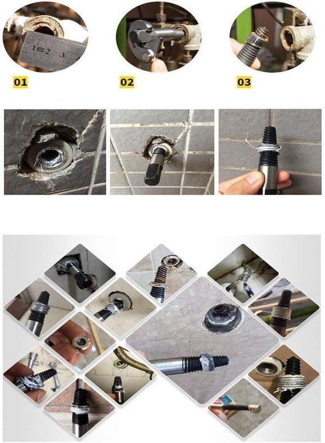 ILIKA Damaged Screw Extractor Breakage Bolt Extractor Drill Bits Guide Set Broken Easy Out Fastener Kit | Damaged Broken Screws Extractor Removal Tool (Pack of 8) - Image 3